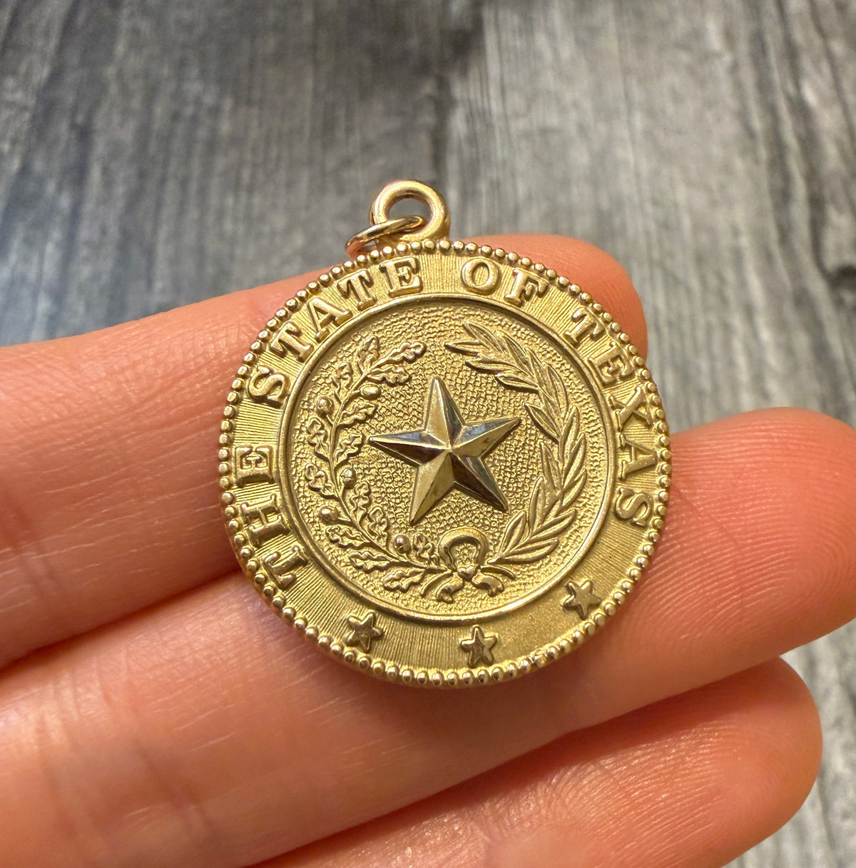 The State of Texas Charm in 14K Gold