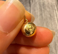 Magic 8 Ball Charm in 14K Gold