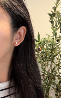 Diamond 0.9 CTTW and 14K White Gold Stud Earrings (I)