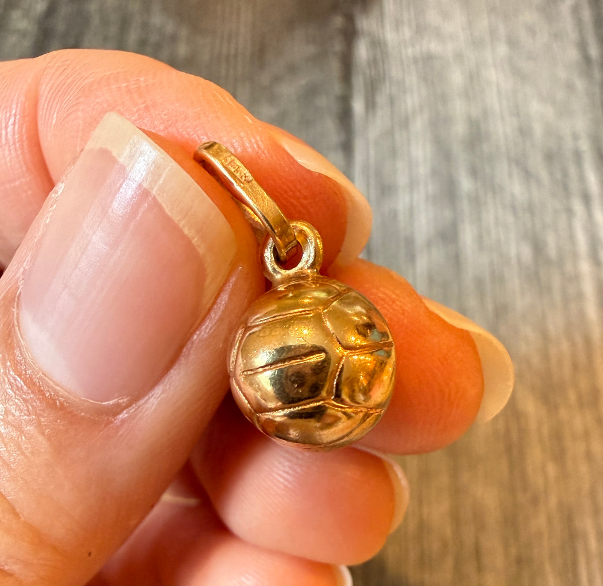 Small 14K Gold Soccer Ball Charm in 14K Gold (M)