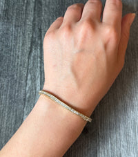 Channel Set Diamond Line Bracelet in 14K Gold, 5.9 Carats (A)