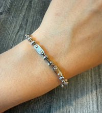 Baraka Jointed Bike Chain Bracelet in 18K White Gold (I)