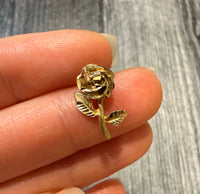 Rose Flower Charm in 14K Gold