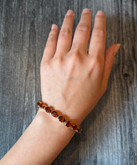 Madeira Citrine and 18K Gold Line Bracelet (A)