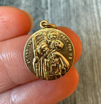 Reversible St. Christopher and Guardian Angel Medal in 14K Gold