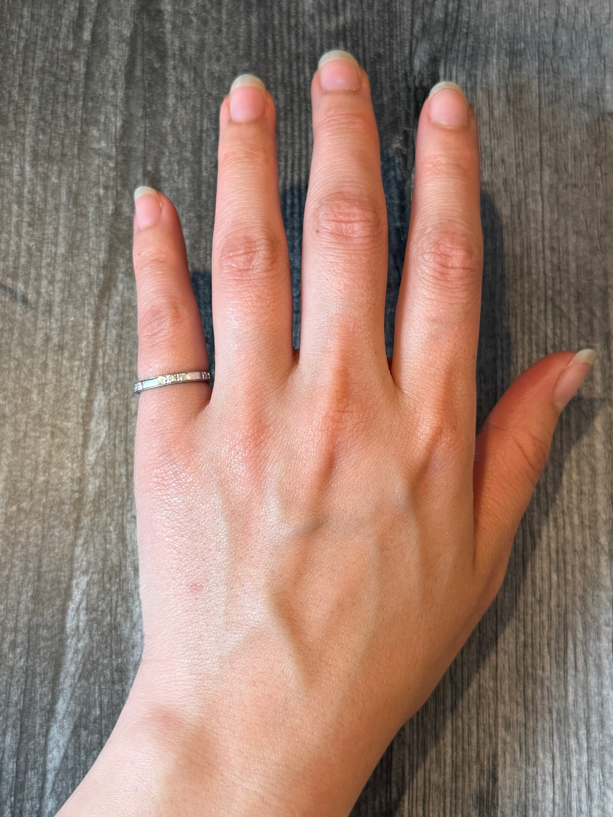 Vintage 1960s Orange Blossom Flower Band in Platinum, Size 4.75
