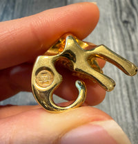 Midsized Puffy Panther Pendant in 14K Gold