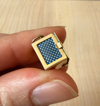Vintage Miniature Box of Playing Cards Charm in 14K Gold