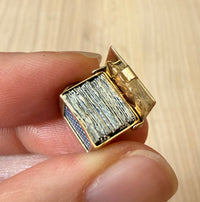 Vintage Miniature Box of Playing Cards Charm in 14K Gold