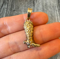 Vintage 14K Gold Cowboy Boot Charm