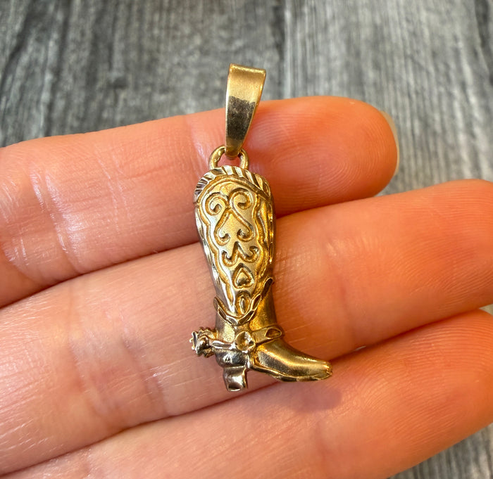 Vintage 14K Gold Cowboy Boot Charm