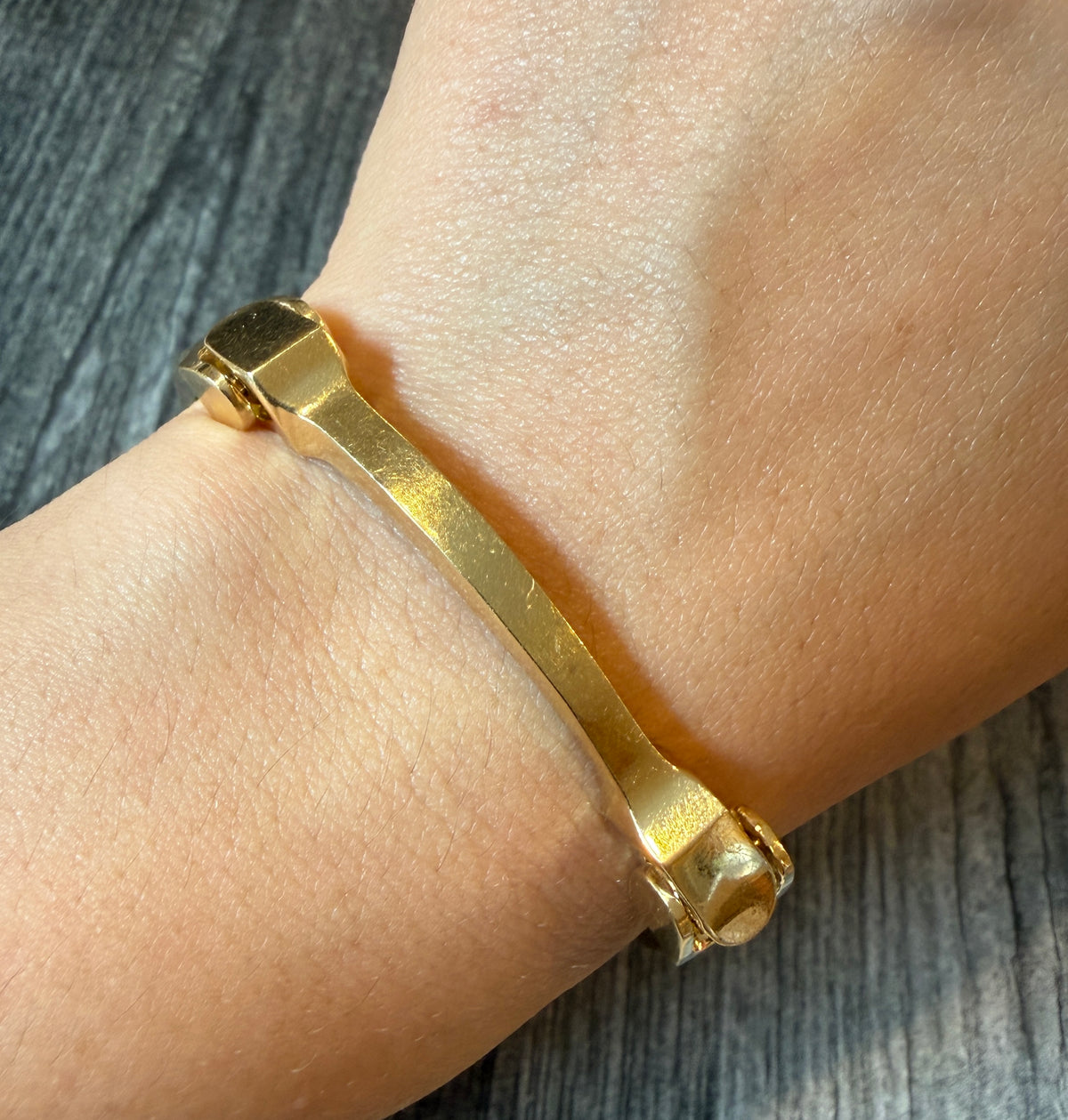 Vintage 14K Gold Jointed Bracelet, 7.75” Long (I)