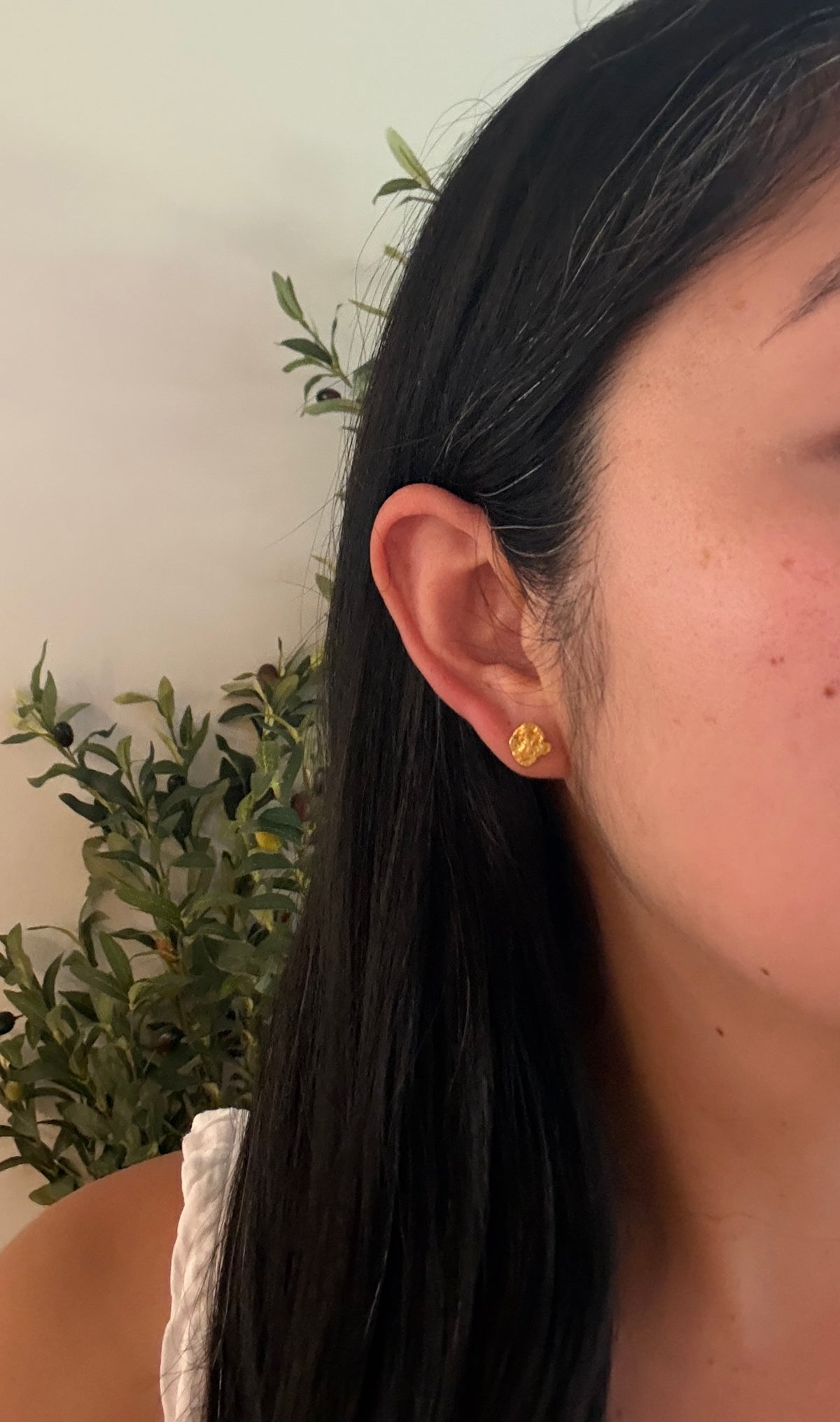 Gold Nugget Stud Earrings