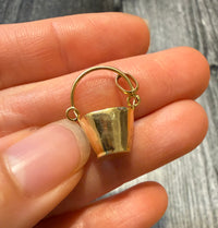 Bucket or Pail Charm in 14K Gold (F)