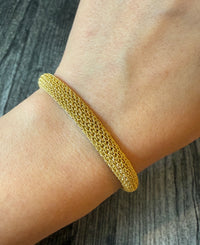 Vintage 18K Gold Mesh Bracelet 1/2 (I)