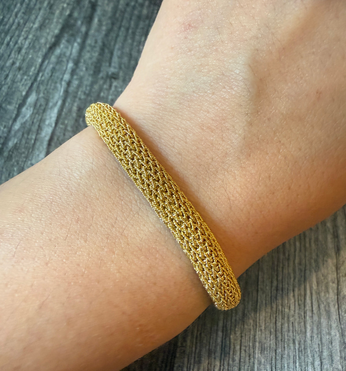 Vintage 18K Gold Mesh Bracelet 2/2 (I)