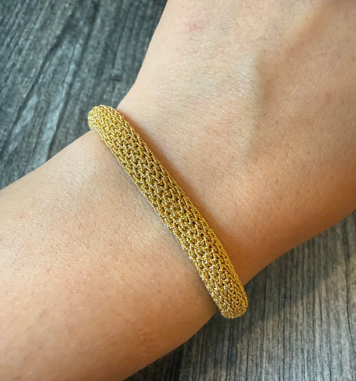 Vintage 18K Gold Mesh Bracelet 2/2 (I)