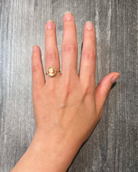 Shell Cameo Ring of a Woman's Profile in 10K Gold