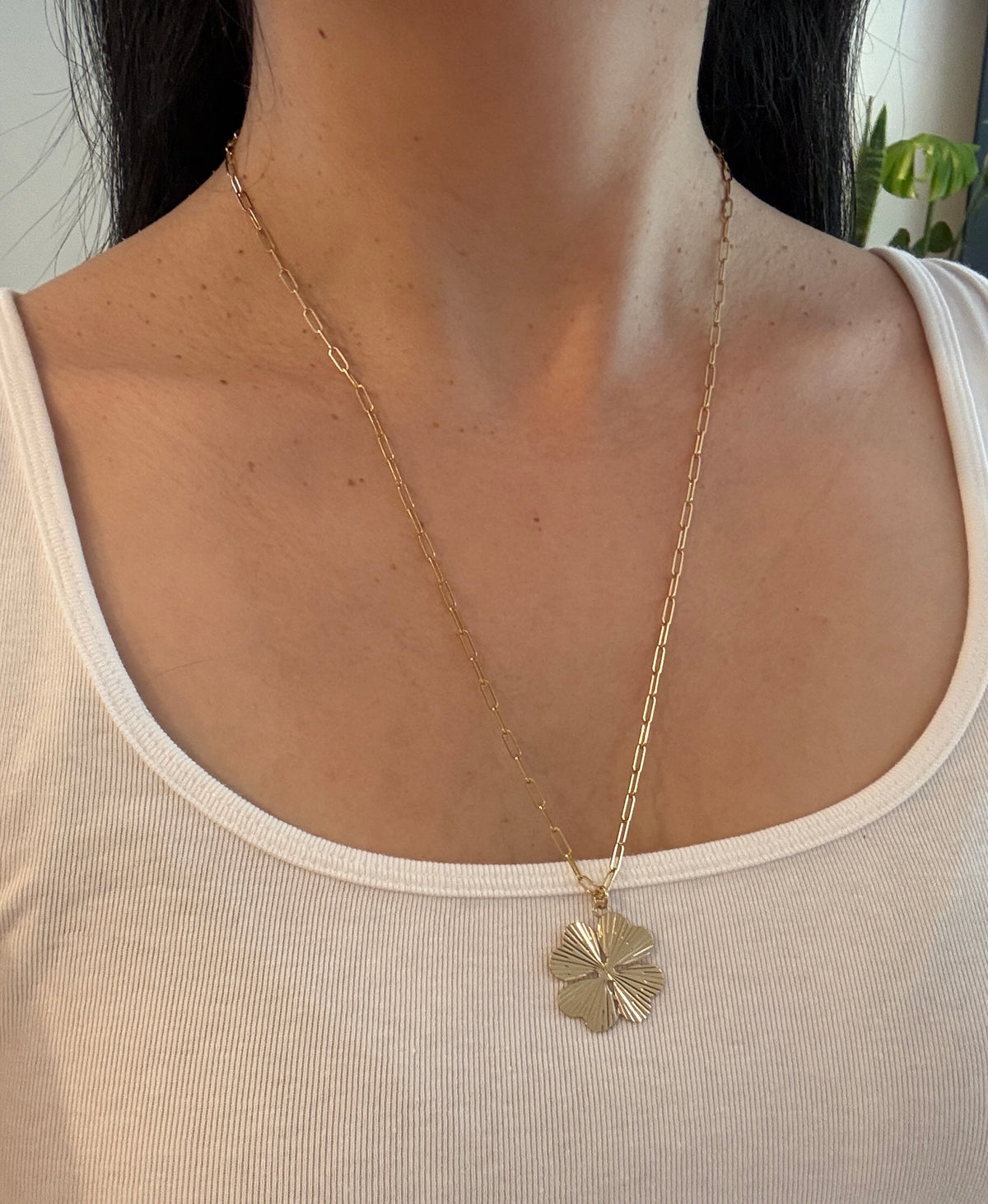 Everyday Paperclip Chain in 14K Gold, 24” Long
