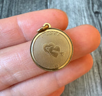 "I LOVE YOU" Shot Through the Heart Charm in 14K Gold by Larter & Sons