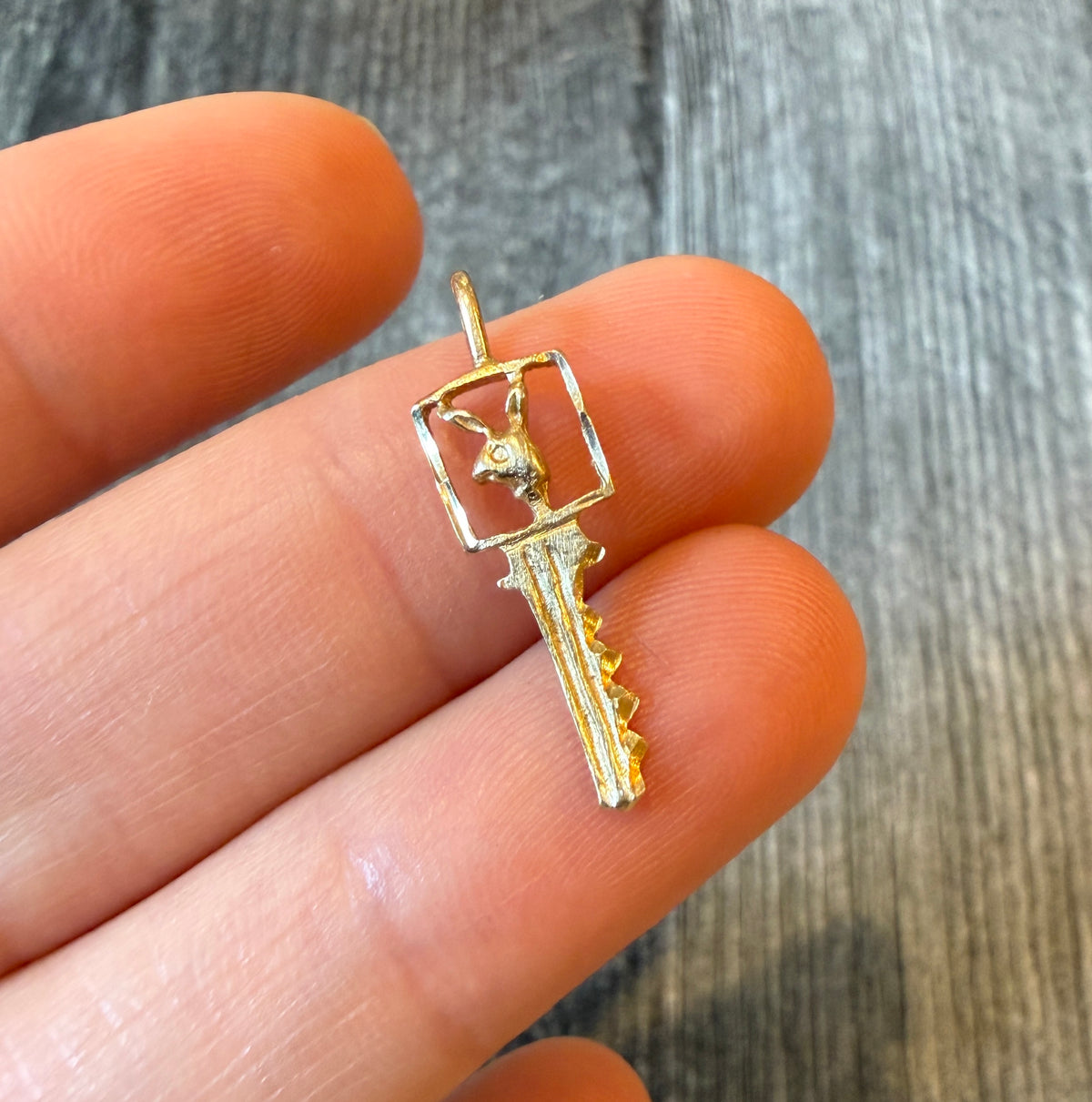 Small 14K Gold Playboy Key Charm