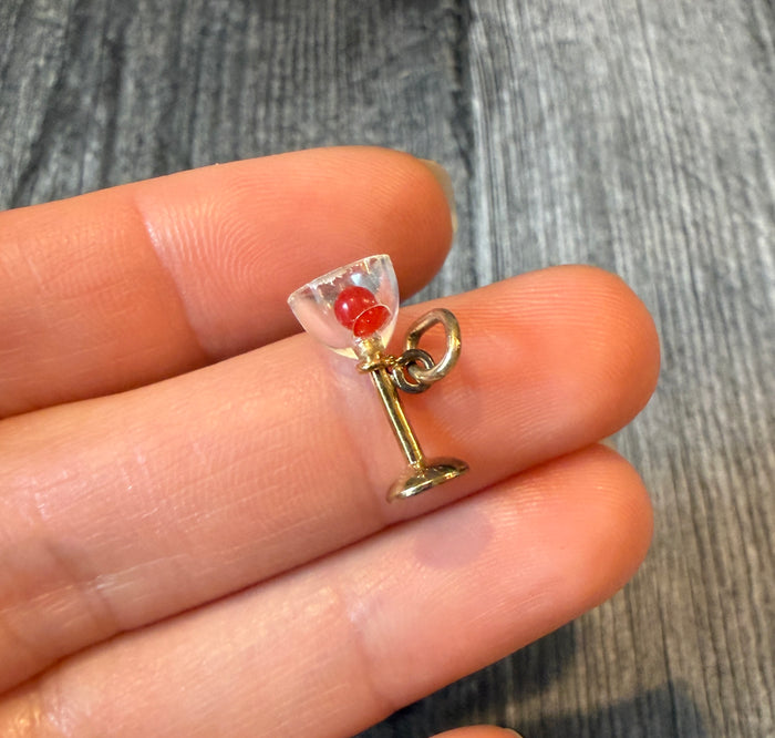Vintage Martini Charm in 14K Gold