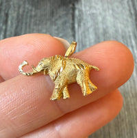Elephant Charm in 14K Gold