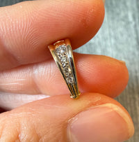 Diamond and 14K Gold Bale or Clasp