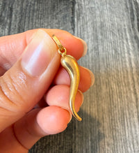 Italian Horn Charm in 18K Gold