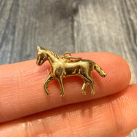 Vintage Horse Charm in 14K Gold