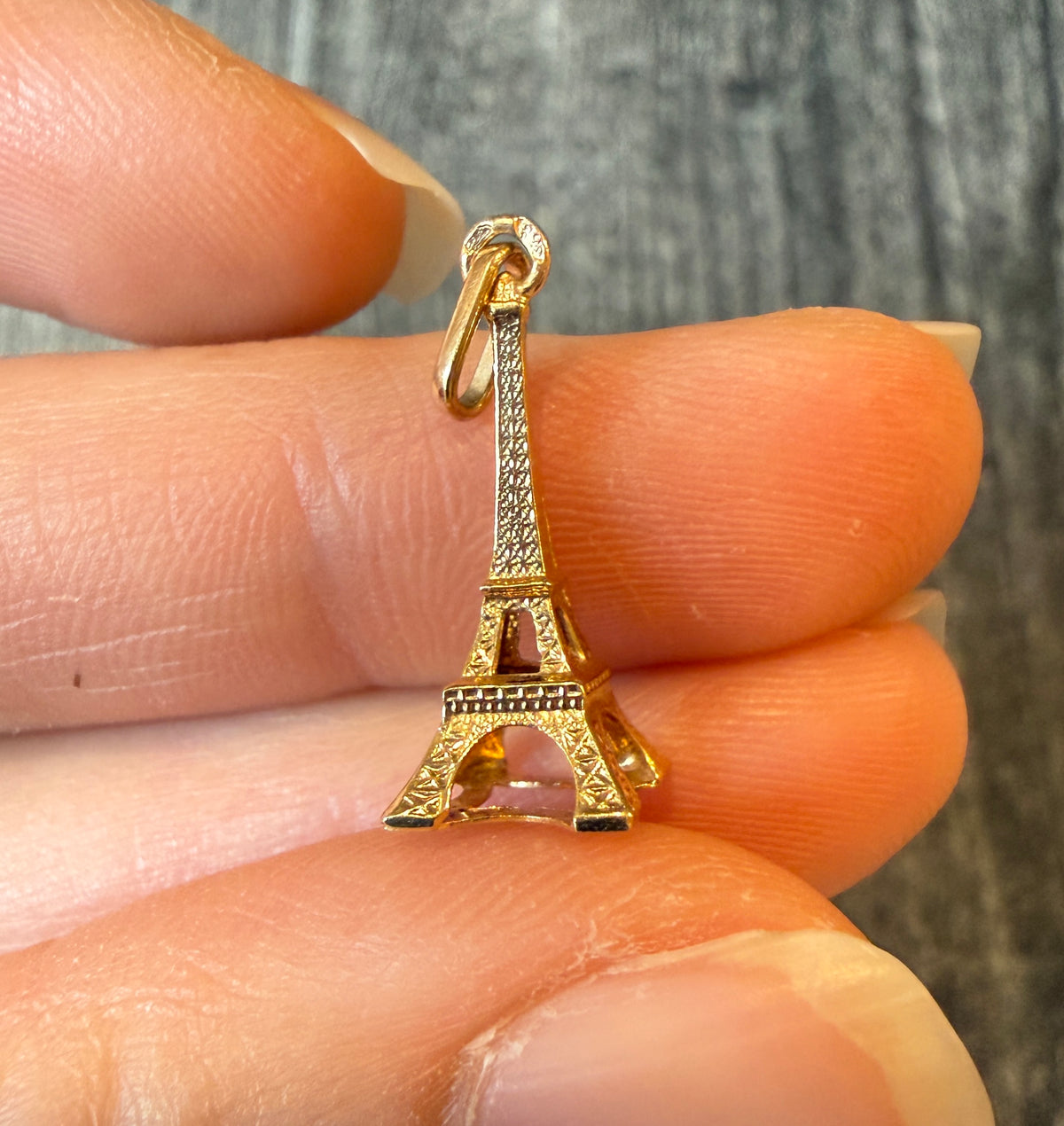 French Eiffel Tower Charm in 18K Gold