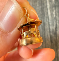 Spinning Carousel Charm in 14K Gold