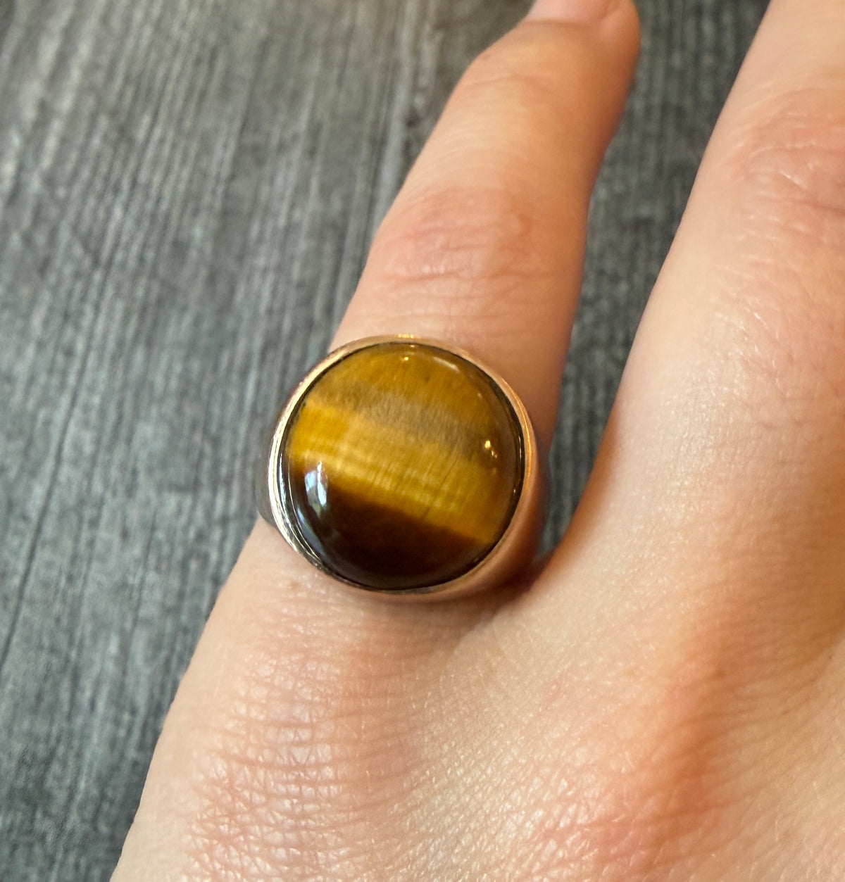 Tiger’s Eye Signet Ring in 10K Gold