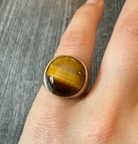 Tiger’s Eye Signet Ring in 10K Gold