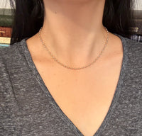 Gold Ball Rosary Style Chain in 14K Gold, 16.25” Long (F)