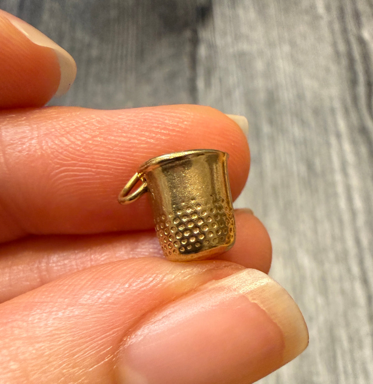 Vintage 14K Gold Thimble Charm
