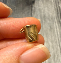 Vintage 14K Gold Thimble Charm