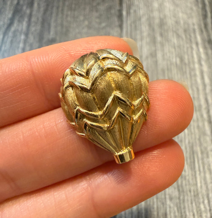 Vintage Hot Air Balloon Brooch in 14K Gold (M)