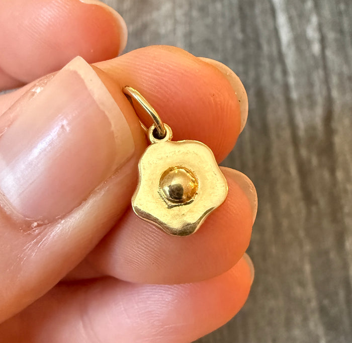 Fried Egg Charm in 14K Gold