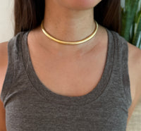 Tubogas Collar in 14K Gold, 14.3” Long (A)
