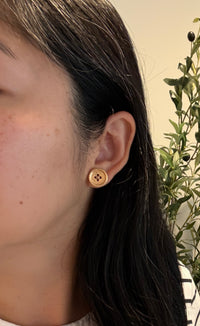 Midsized Button Stud Earrings in 14K Gold
