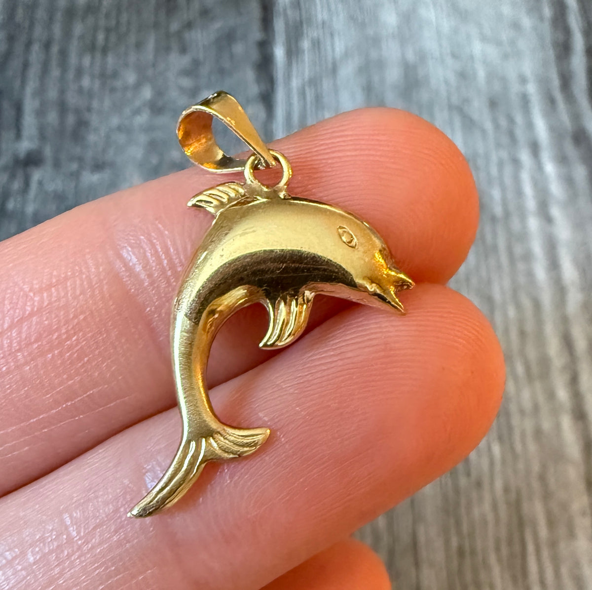 Midsized Dolphin Charm in 14K Gold