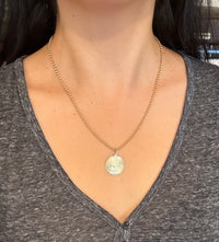 Vintage Gemini Zodiac Disc Charm in 14K Gold
