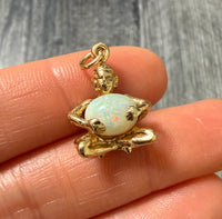 Double Sided Opal and Amethyst Buddha Charm