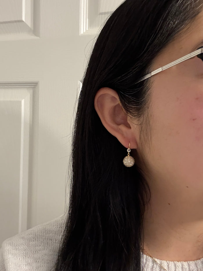 Spiky Upside Down Diamond Half Sphere Dangle Earrings