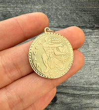 Vintage 14k Gold Aquarius Zodiac Charm