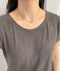 Vintage 14K Gold Oval Disc Charm