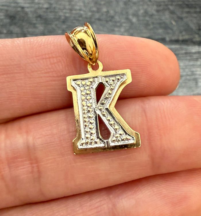 Vintage 14K Gold Initial "K" Charm