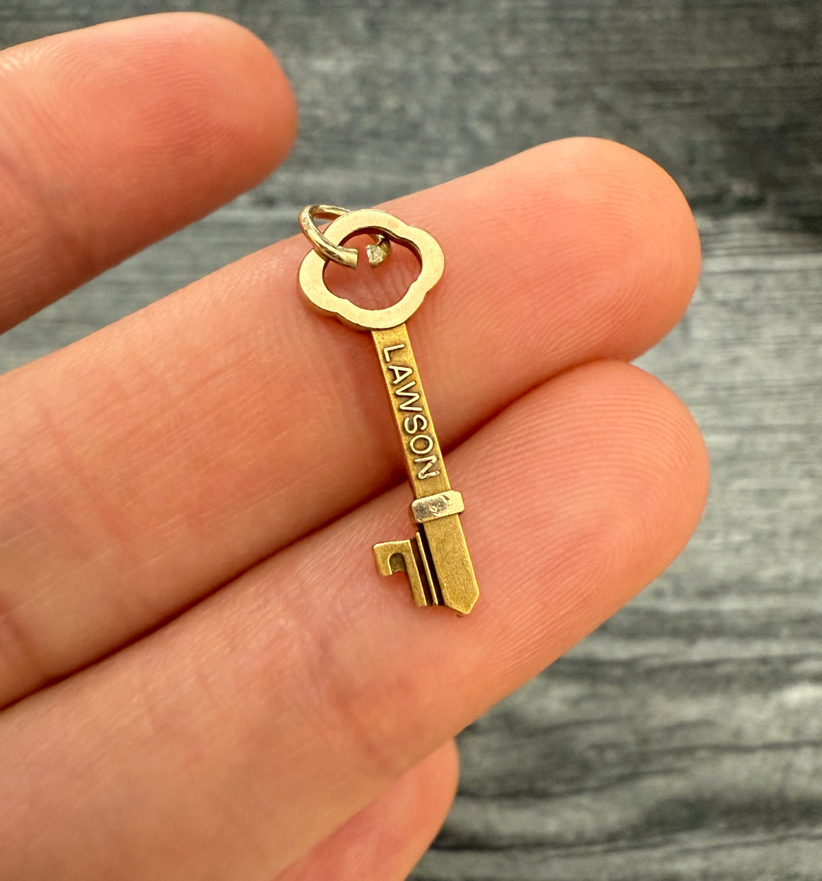 Vintage 14K Gold Lawson Key Charm