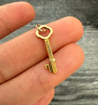 Vintage 14K Gold Lawson Key Charm